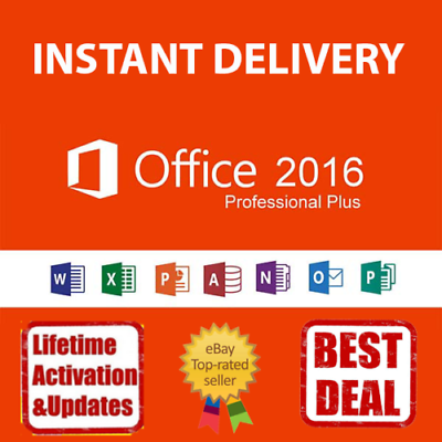 MICROSOFT OFFICE 2016 PROFESSIONAL PLUS 32/64bit License Key Instant Delivery